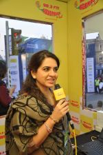 Shaina NC at Radio Mirchi booth during Mumbai Marathon in 18th Jan 2015